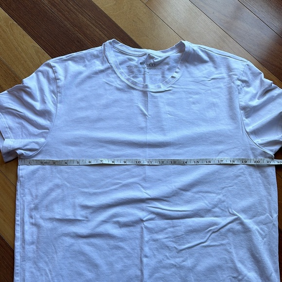 RW & Co. Men’s White Basic Crewneck Supima Cotton T Shirt, size XL - Picture 5 of 9